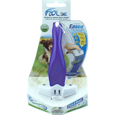 FoOlee Strumento Deshedding (togli pelo) Easee per Cani Tg. M Viola