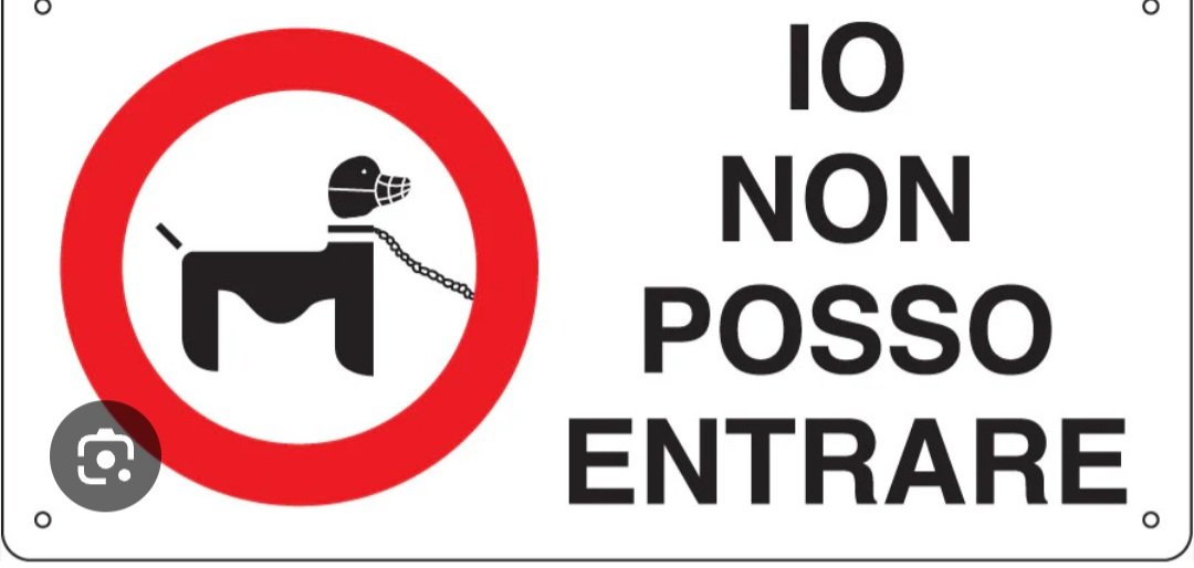 Cartello io non posso entrare